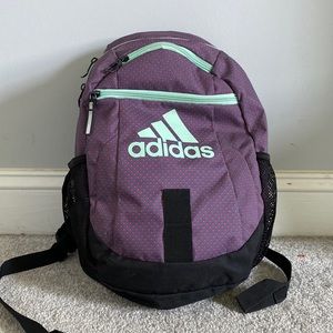 Adidas pink and teal backpack